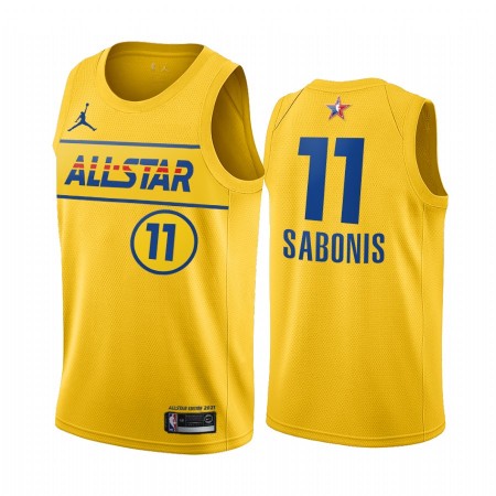 Maglia NBA Indiana Pacers Domantas Sabonis 11 2021 All-Star Jordan Brand Gold Swingman - Uomo